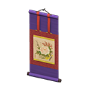 Animal Crossing Items Hanging Scroll Purple / Flower