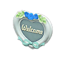 Animal Crossing Items Heart Doorplate Blue