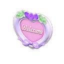 Animal Crossing Items Heart Doorplate Purple