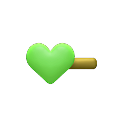 Animal Crossing Items Heart Hairpin Green