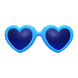 Animal Crossing Items Heart Shades Blue