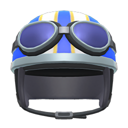 Animal Crossing Items Helmet With Goggles Blue