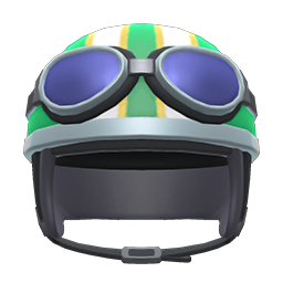 Animal Crossing Items Helmet With Goggles Green