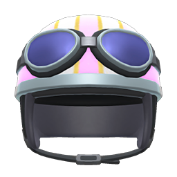Animal Crossing Items Helmet With Goggles Pink