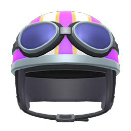 Animal Crossing Items Helmet With Goggles Purple