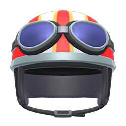 Animal Crossing Items Helmet With Goggles Red