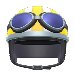 Animal Crossing Items Helmet With Goggles Yellow