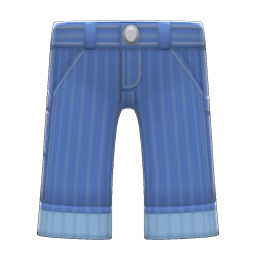 Animal Crossing Items Hickory-stripe Pants Blue