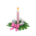 Animal Crossing Items Holiday Candle Pink
