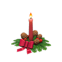 Animal Crossing Items Holiday Candle Red