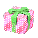 Animal Crossing Items Illuminated Present Pink with green ribbon