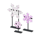 Animal Crossing Items Illuminated Snowflakes Pink