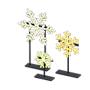 Animal Crossing Items Illuminated Snowflakes Yellow