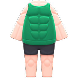 Animal Crossing Items Instant-muscles Suit Green