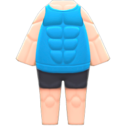 Animal Crossing Items Instant-muscles Suit Light blue
