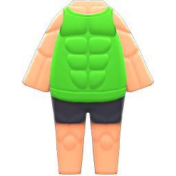 Animal Crossing Items Instant-muscles Suit Lime
