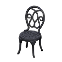Animal Crossing Items Iron Garden Chair Black