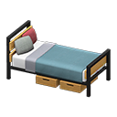 Animal Crossing Items Ironwood Bed Birch / Blue-gray