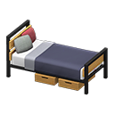 Animal Crossing Items Ironwood Bed Birch / Navy