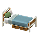Animal Crossing Items Ironwood Bed Oak / Blue-gray