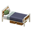 Animal Crossing Items Ironwood Bed Oak / Navy