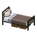 Animal Crossing Items Ironwood Bed Walnut / Brown