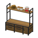 Animal Crossing Items Ironwood Cupboard Walnut