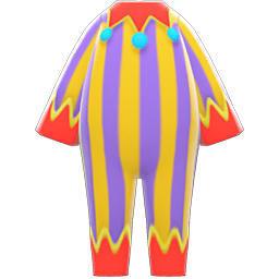 Animal Crossing Items Jester Costume Purple & yellow
