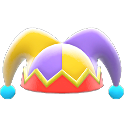 Animal Crossing Items Jester's Cap Purple & yellow