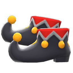 Animal Crossing Items Jester's Shoes Black