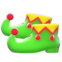 Animal Crossing Items Jester's Shoes Green