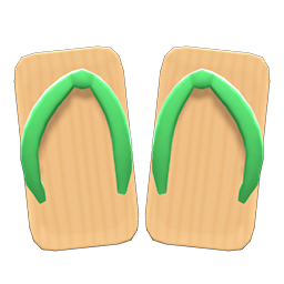 Animal Crossing Items Kimono Sandals Green