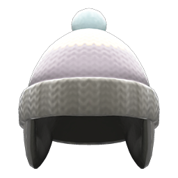 Animal Crossing Items Knit Cap With Earflaps Gray