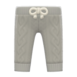 Animal Crossing Items Knit Pants Gray
