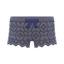 Animal Crossing Items Lace Shorts Black