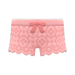 Animal Crossing Items Lace Shorts Pink