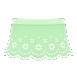 Animal Crossing Items Lace Skirt Green