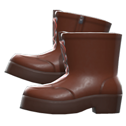 Animal Crossing Items Lace-up Boots Brown