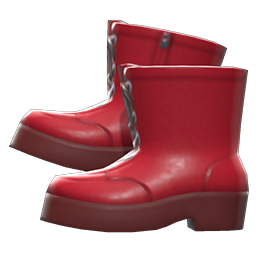 Lace-up Boots Red