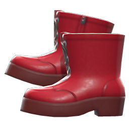 Animal Crossing Items Lace-up Boots Red