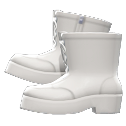 Animal Crossing Items Lace-up Boots White