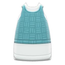 Animal Crossing Items Layered Sleeveless Dress Moss green