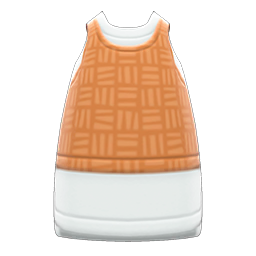 Animal Crossing Items Layered Sleeveless Dress Orange