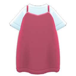Animal Crossing Items Layered Tank Dress Berry red