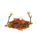Animal Crossing Items Leaf Campfire Roasting marshmallows