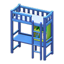Animal Crossing Items Loft Bed With Desk Blue / Light blue