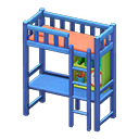 Animal Crossing Items Loft Bed With Desk Blue / Orange