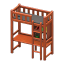Animal Crossing Items Loft Bed With Desk Brown / Black