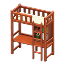 Animal Crossing Items Loft Bed With Desk Brown / White