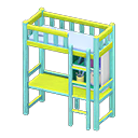 Animal Crossing Items Loft Bed With Desk Light blue / Light blue